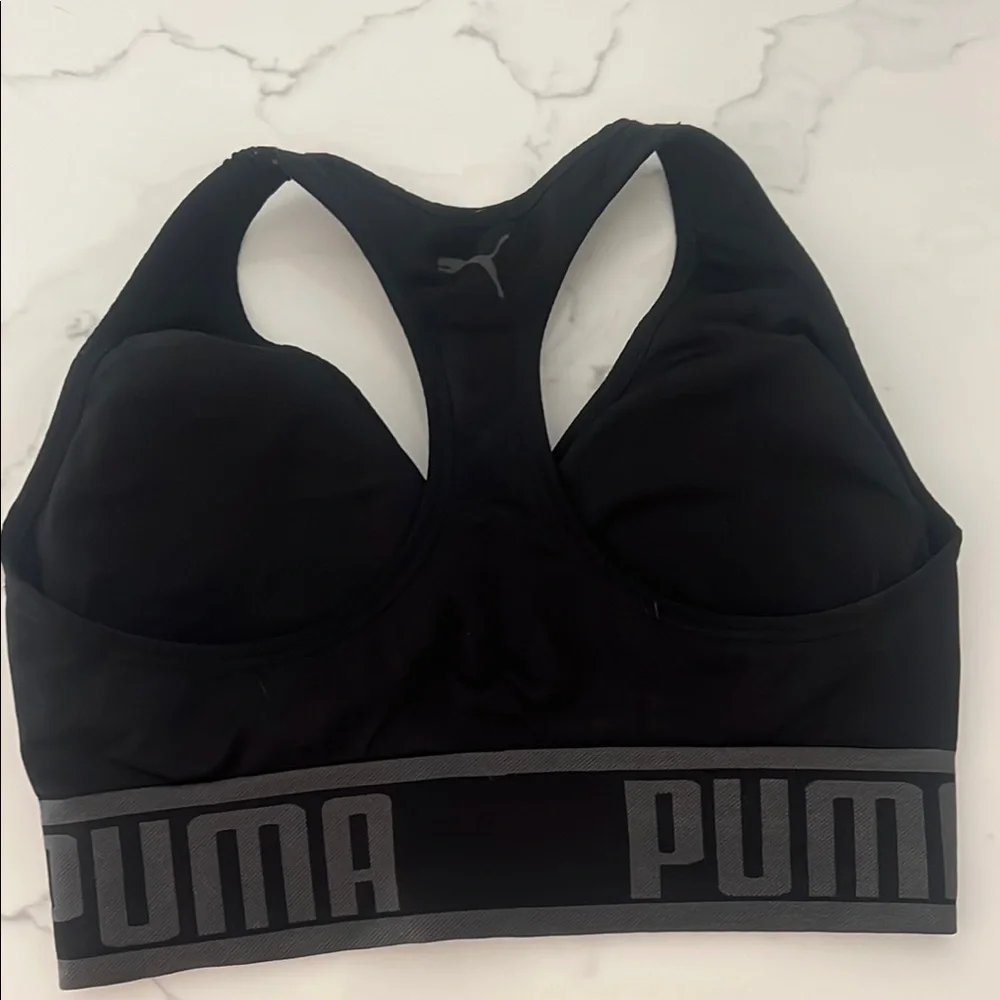PUMA Black and Gray Sports Bra